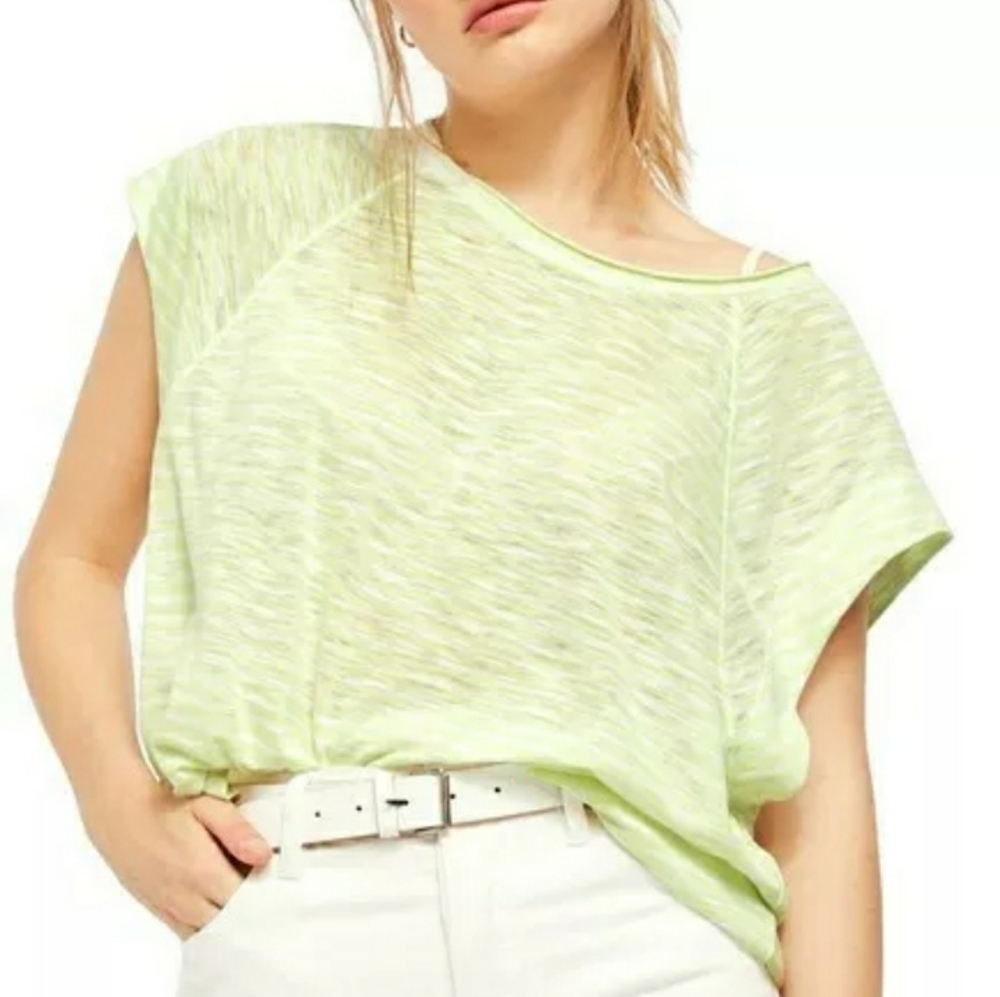Free People neon line combo t-shirt new XS